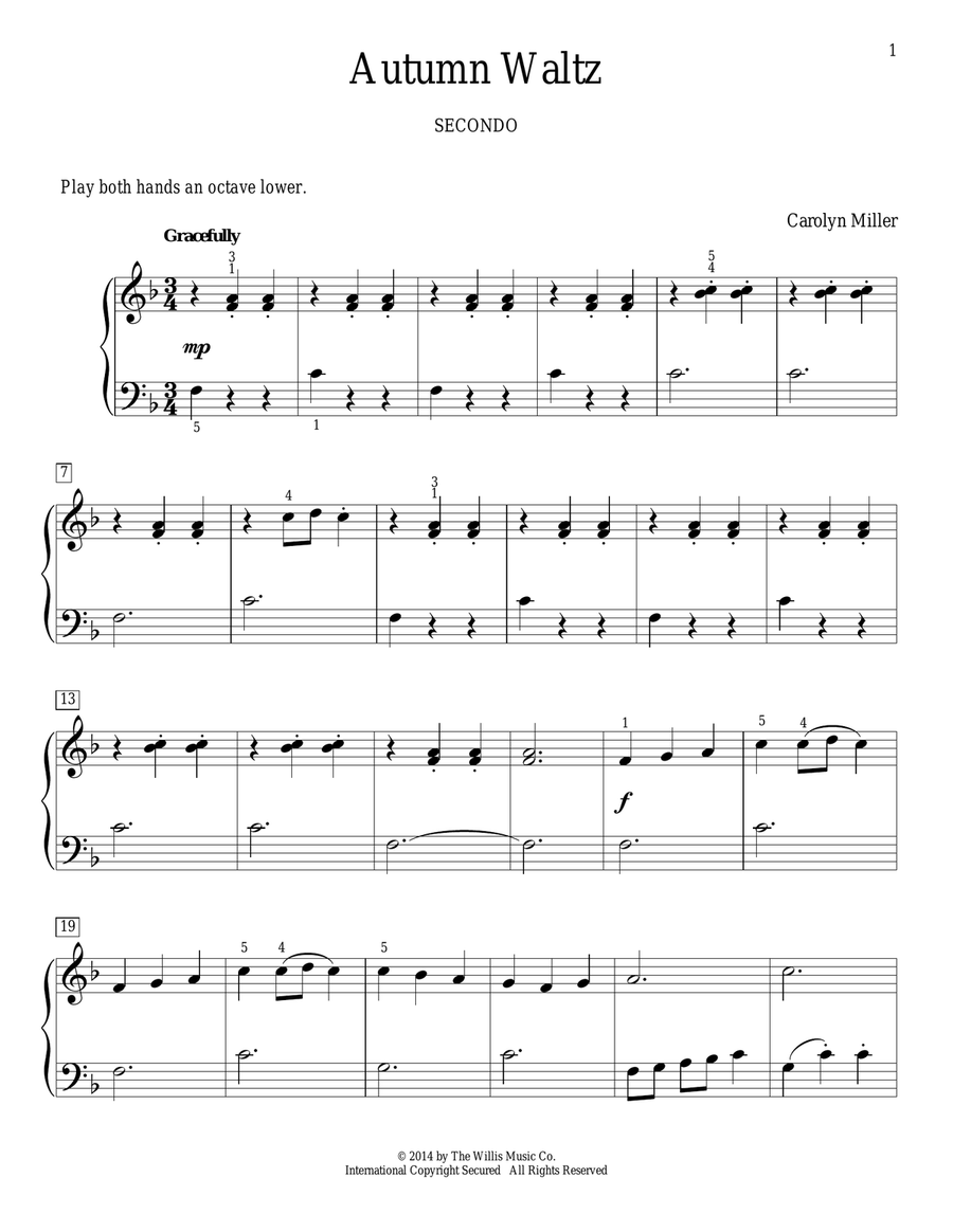 Autumn Waltz Autumn Waltz Piano Method scores gallery preview page 1