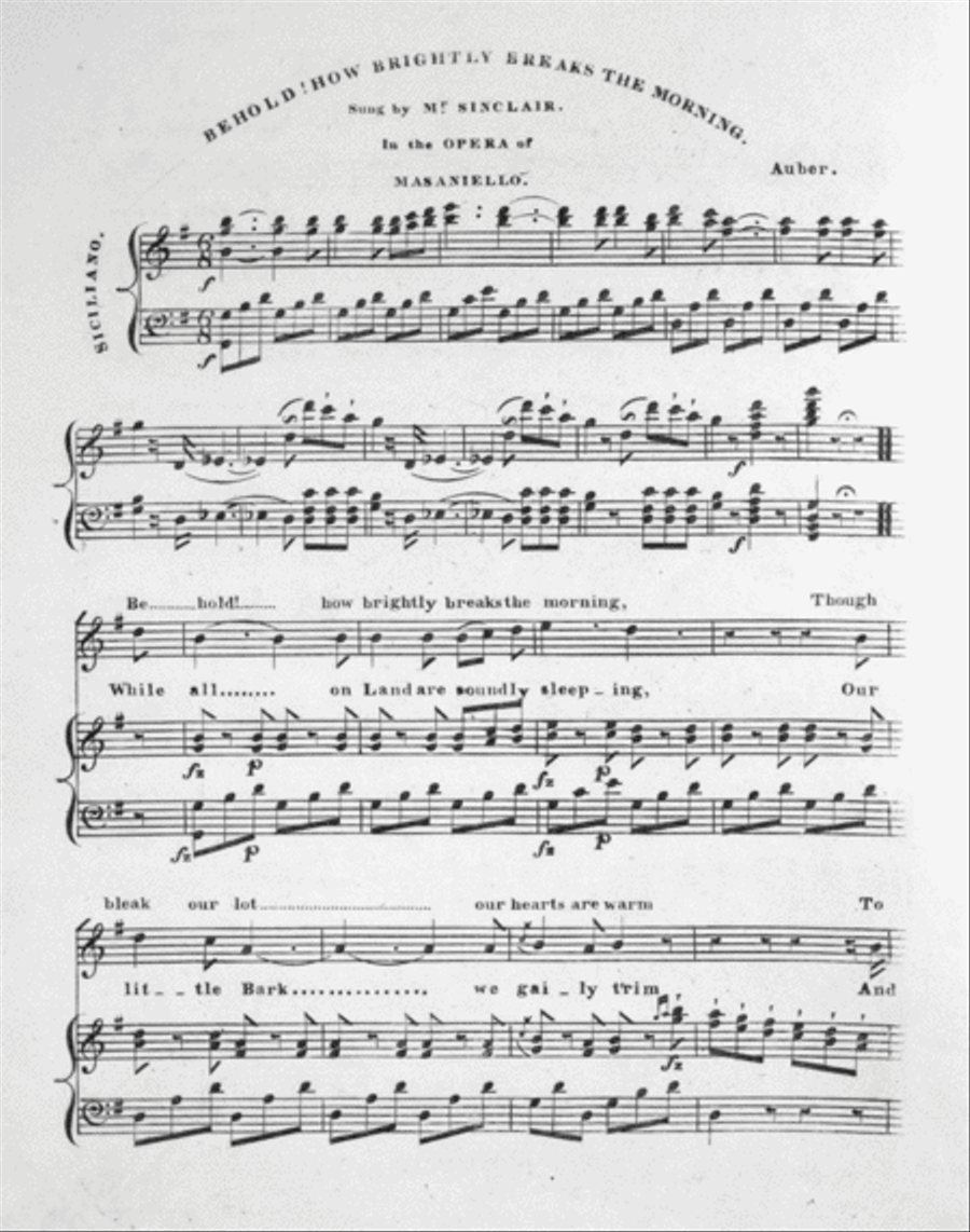While All On Land. The celebrated Barcarolle Voice scores gallery preview page 2
