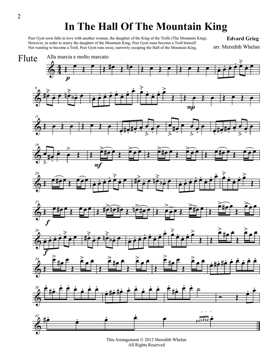Classical Duets for Flute Piano 6 Selections from Peer Gynt by