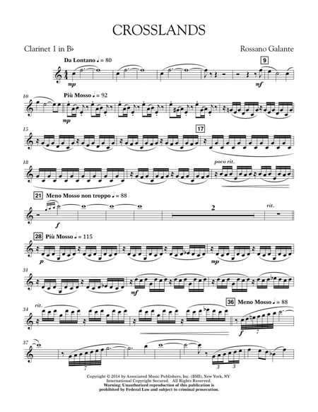 Crosslands - Bb Clarinet 1