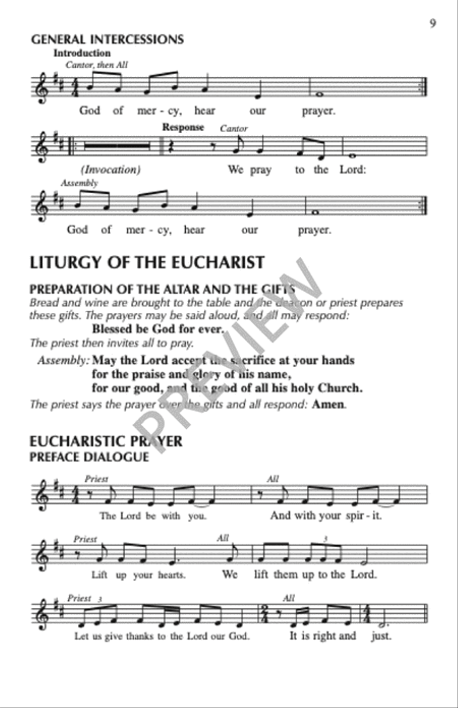 Mass of Joy and Peace, Tenth Anniversary edition - Assembly edition Unison Choir scores gallery preview page 10