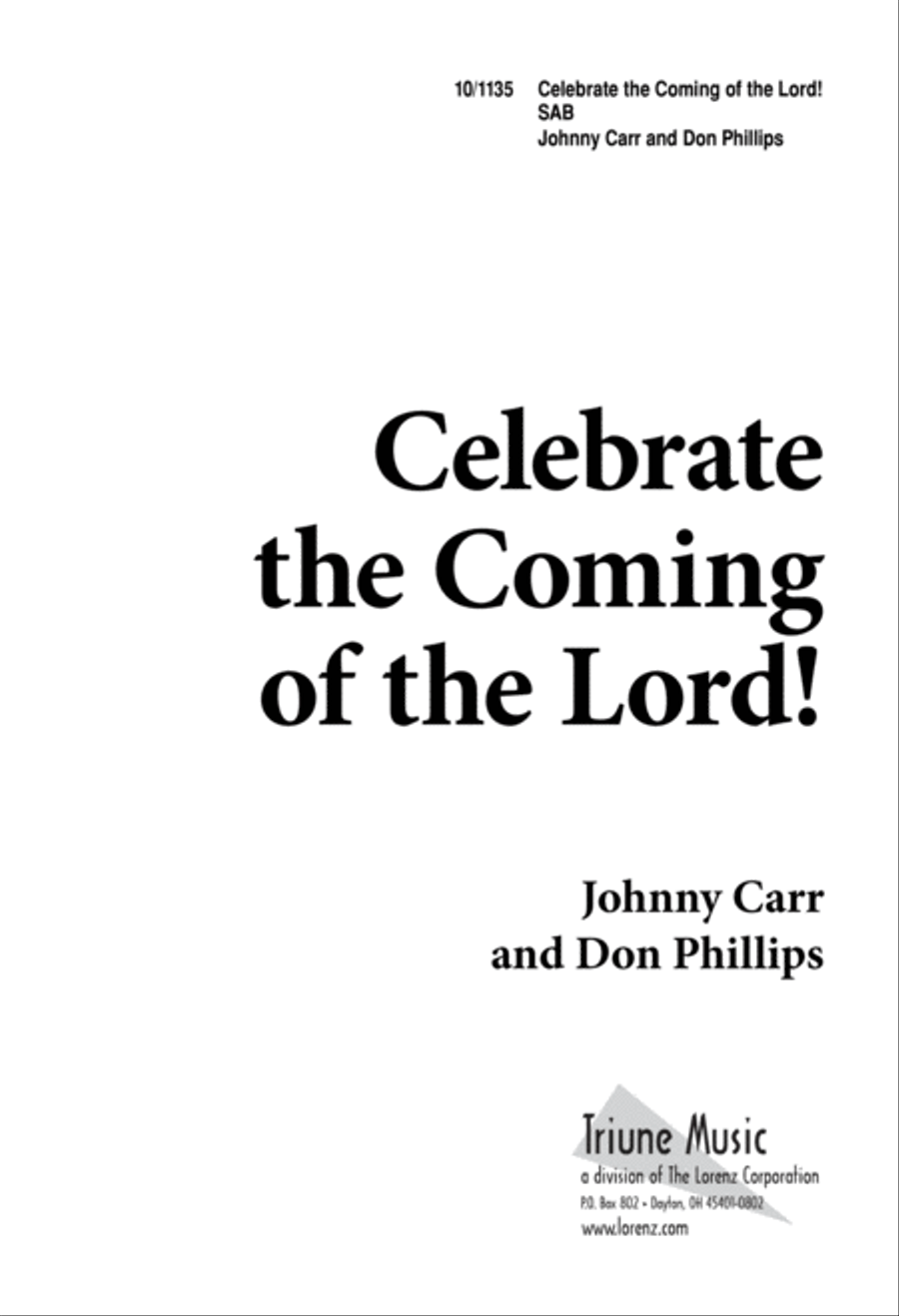 Celebrate the Coming of the Lord 3-Part scores gallery preview page 1