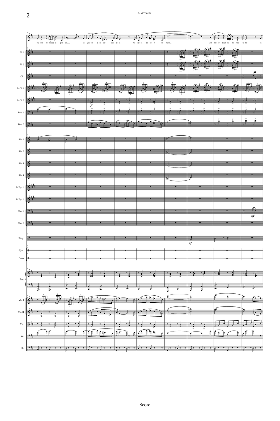 Mattinata ('Tis The Day) Full Orchestra scores gallery preview page 2