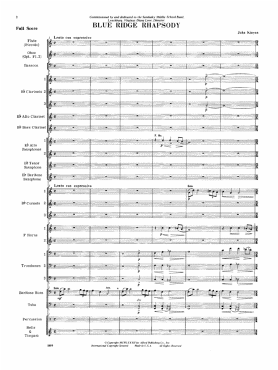 Blue Ridge Rhapsody: Score Concert Band scores gallery preview page 2