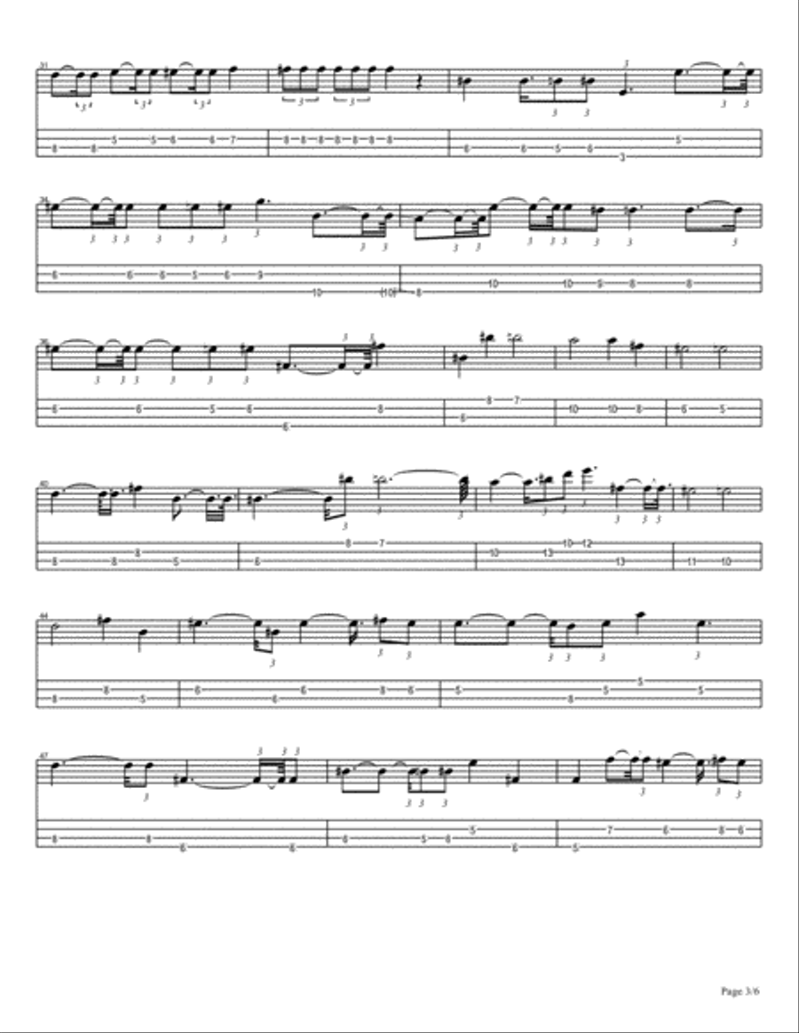 Yokaze no Shiwaza bass Yokaze no Shiwaza bass Bass Guitar scores gallery preview page 3