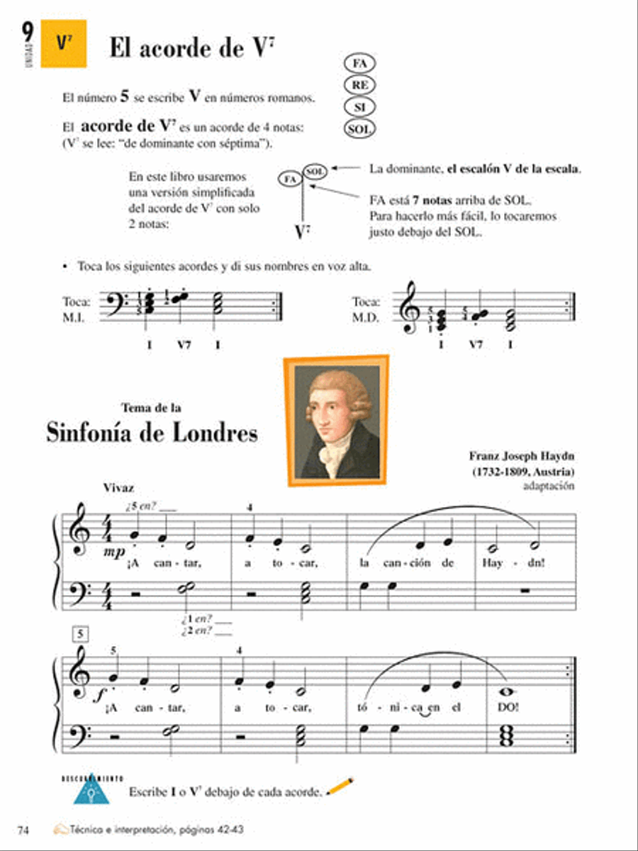 Lecciones y Teoría – Libro Uno de Dos Nivel 2 Piano Method scores gallery preview page 7