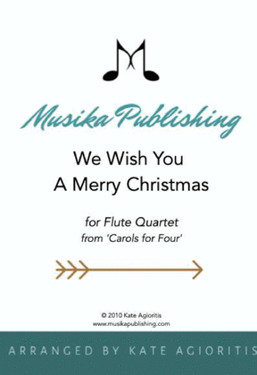 Book cover for We Wish You A Merry Christmas - Flute Quartet