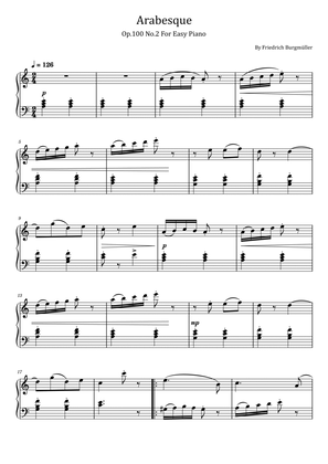 Friedrich Burgmüller - Arabesque - Op.100 No.2 - For Easy Piano