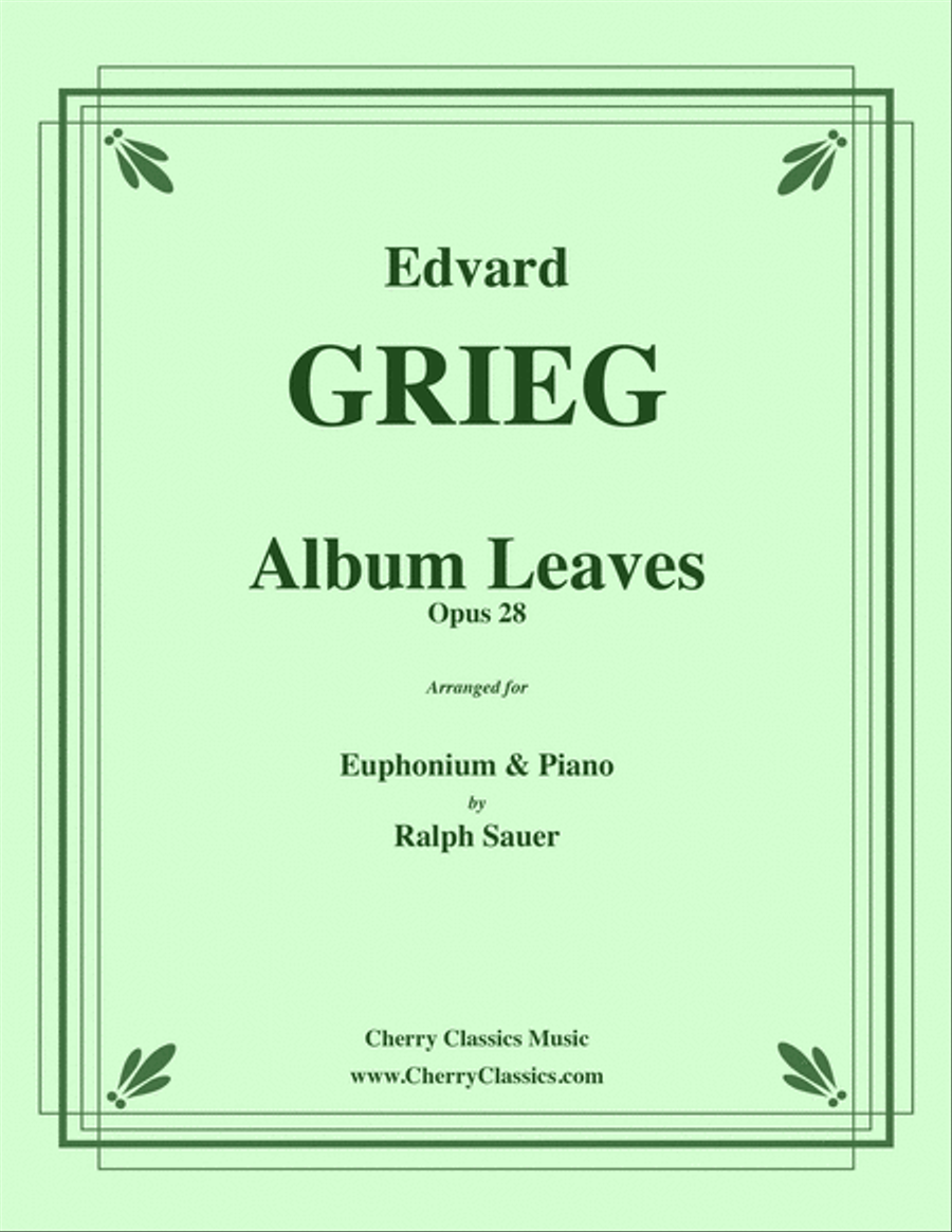 Album Leaves, Opus 28 for Euphonium and Piano Euphonium scores gallery preview page 1