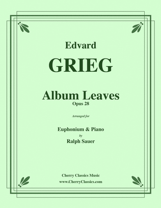 Album Leaves, Opus 28 for Euphonium and Piano