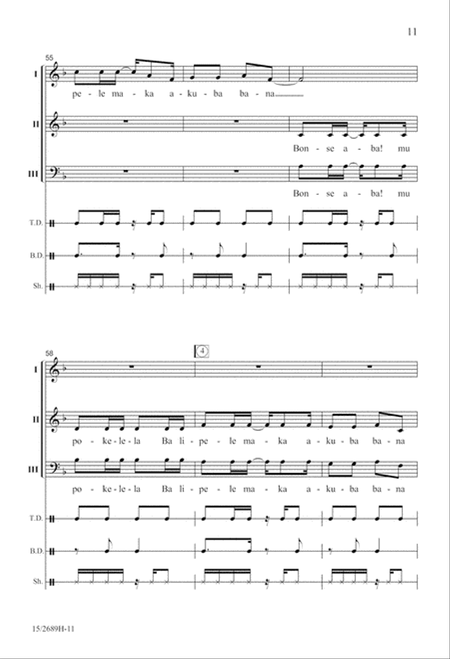 Bonse Aba 3-Part scores gallery preview page 12