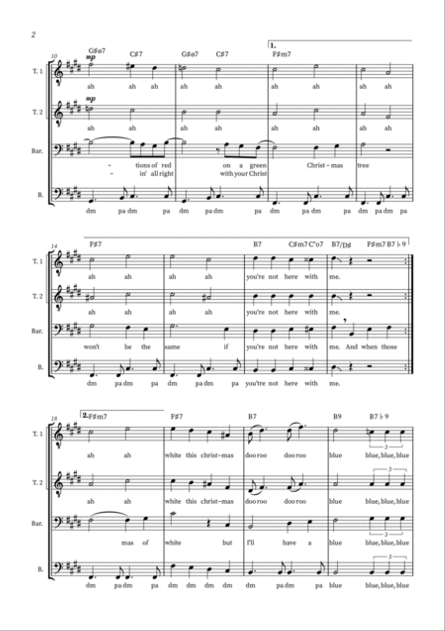 Blue Christmas Blue Christmas TTBB scores gallery preview page 2