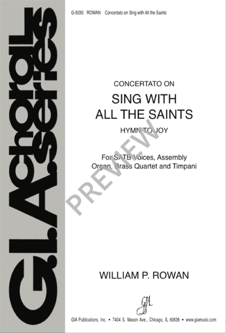 Sing with All the Saints Sing with All the Saints 4-Part scores gallery preview page 1