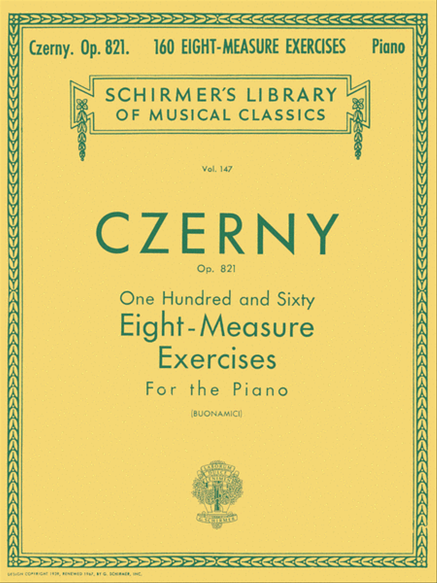 160 Eight-Measure Exercises, Op. 821 Piano Method scores gallery preview page 1