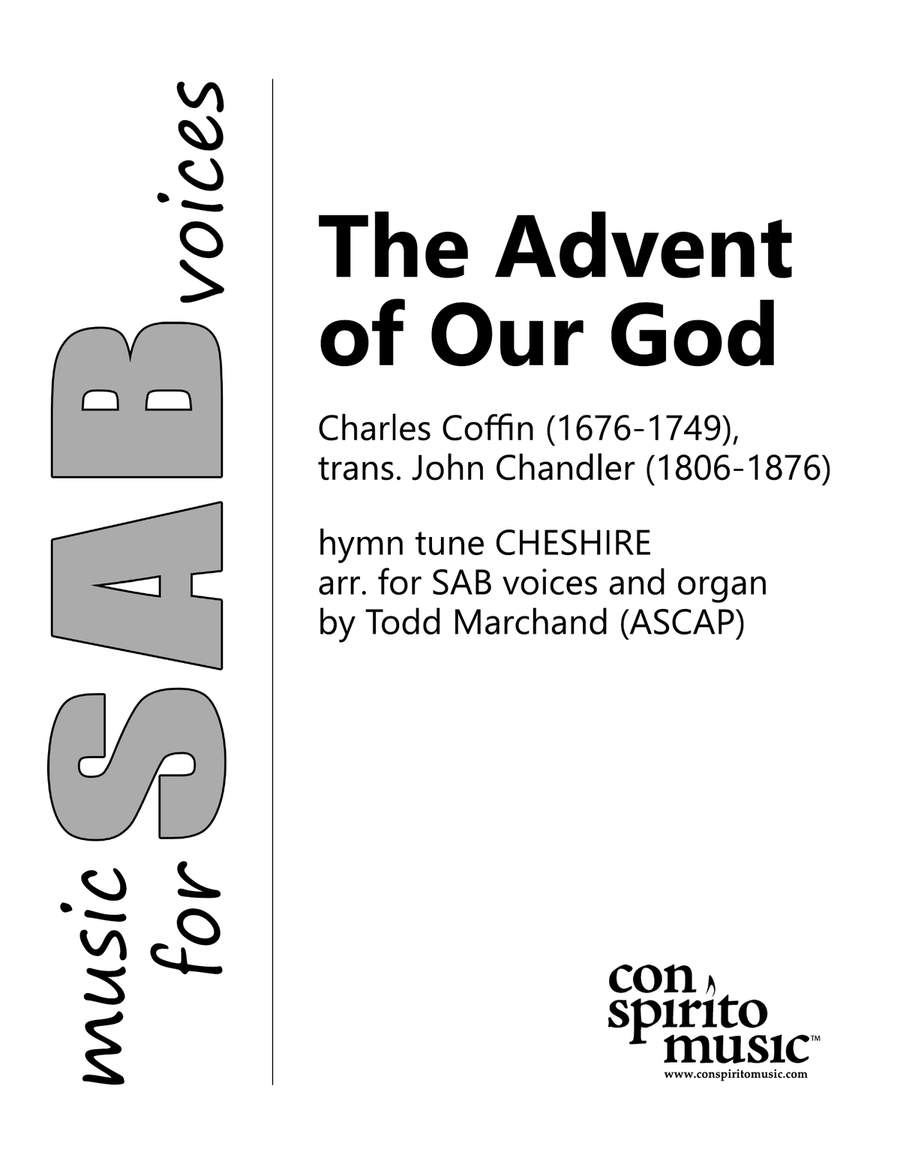 The Advent of Our God — SAB voices, organ 3-Part scores gallery preview page 1
