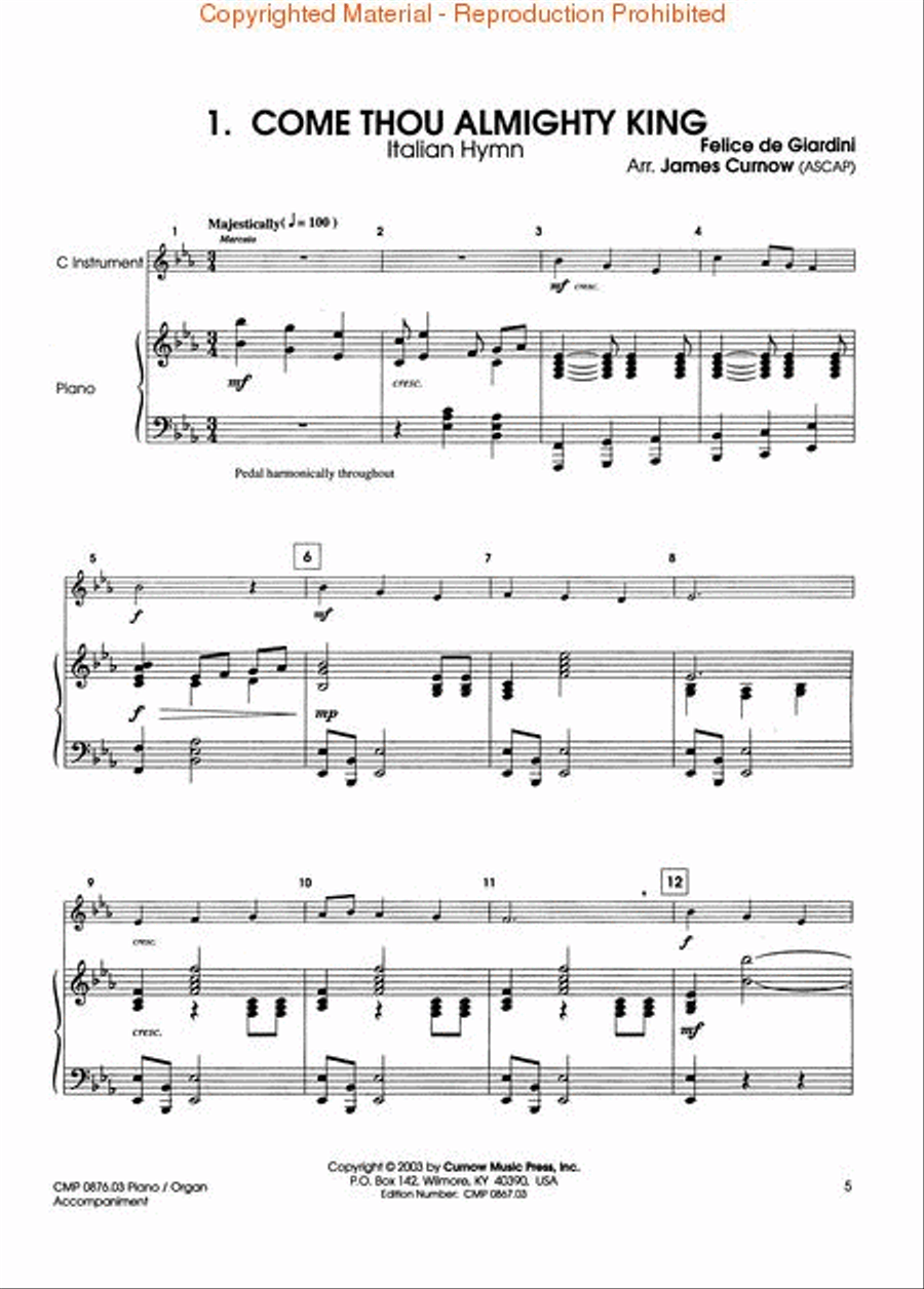 Easy Great Hymns Organ scores gallery preview page 2