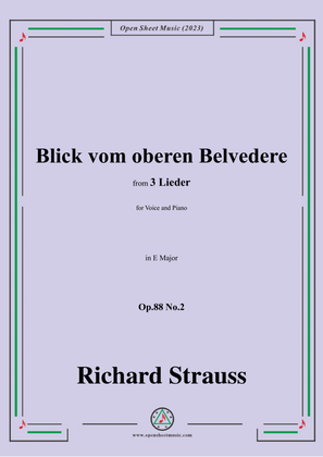 Richard Strauss-Blick vom oberen Belvedere,in E Major,Op.88 No.2,for Voice and Piano