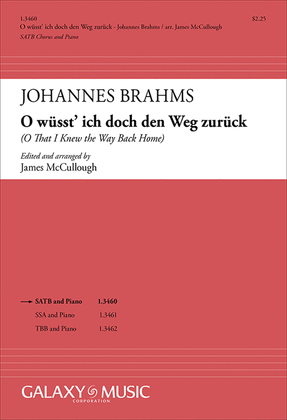 Book cover for O wüsst’ ich doch den Weg zurück (O That I Knew the Way Back Home)
