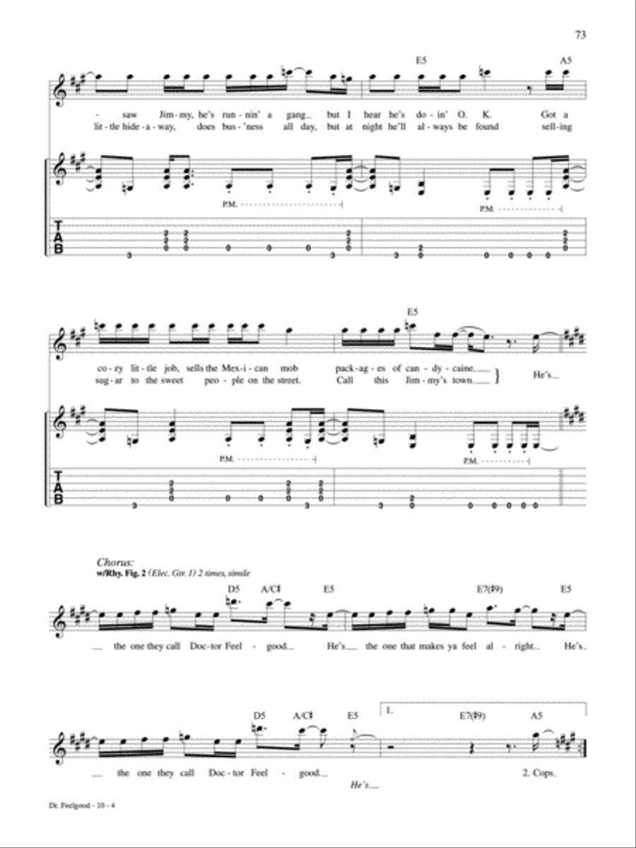 Dr. Feelgood Guitar Tablature scores gallery preview page 4