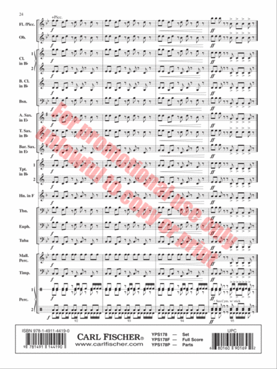 Cinco de Corazones Concert Band scores gallery preview page 25