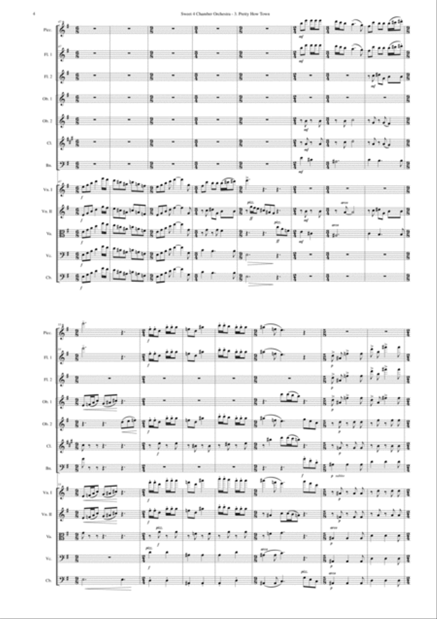 Pretty how town for chamber orchestra Chamber Orchestra scores gallery preview page 4