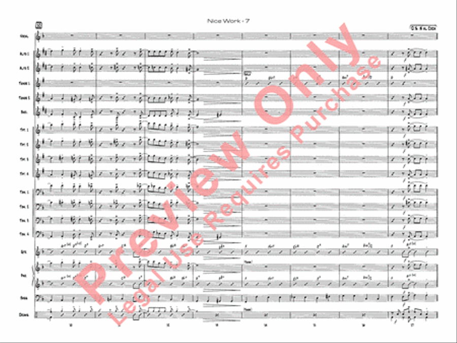 Nice Work If You Can Get It Jazz Ensemble scores gallery preview page 10