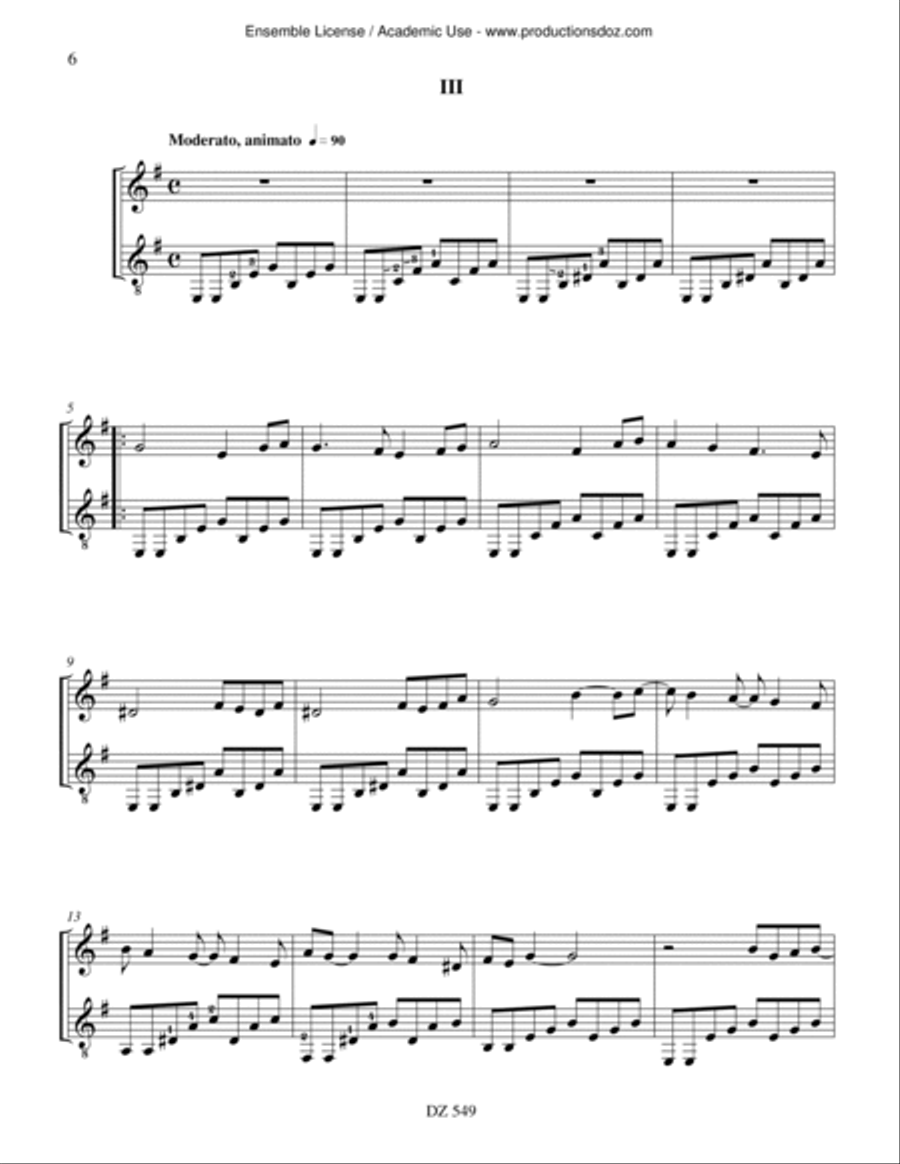Six Vocalises Classical Guitar scores gallery preview page 6