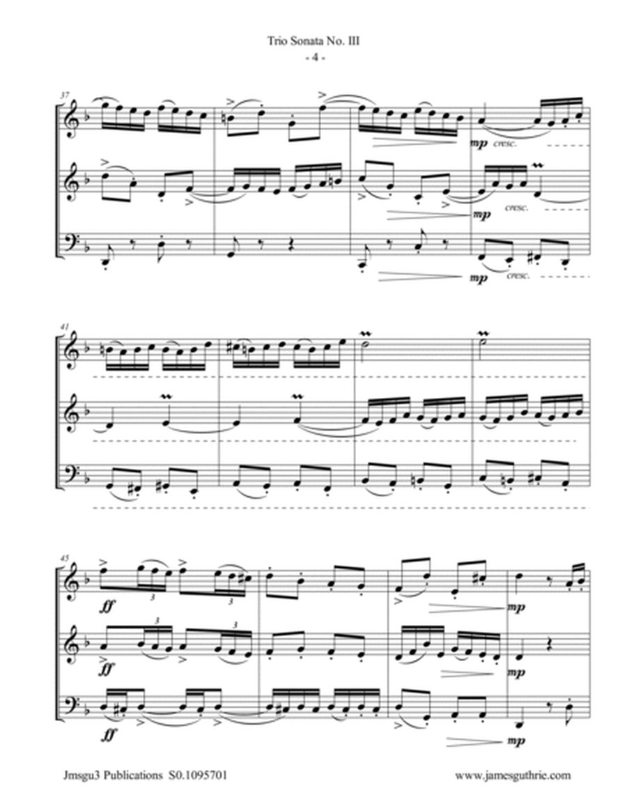 BACH: Trio Sonata No. 3 BWV 527 for String Trio image number null
