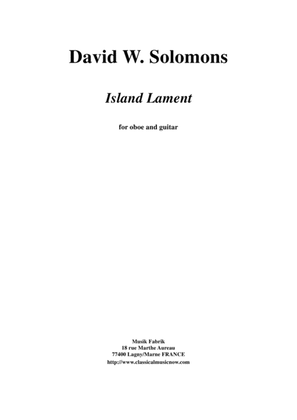 Book cover for David Warin Solomons: Island Lament for oboe and guitar
