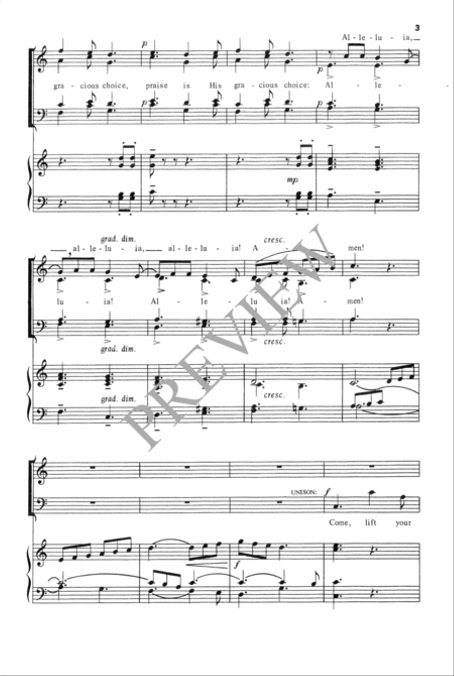 Come, Christians, Join to Sing 4-Part scores gallery preview page 4