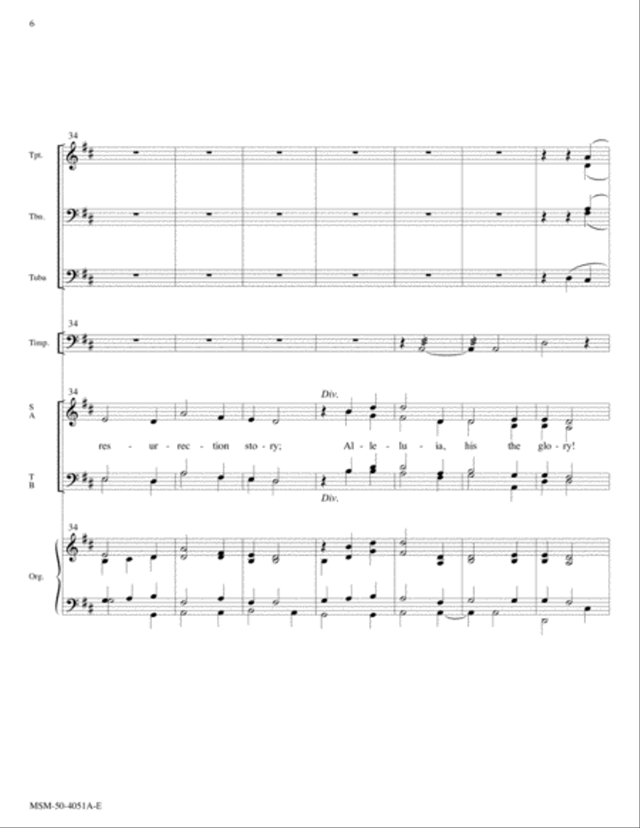 Now Life Rises in the Morning Choir scores gallery preview page 6