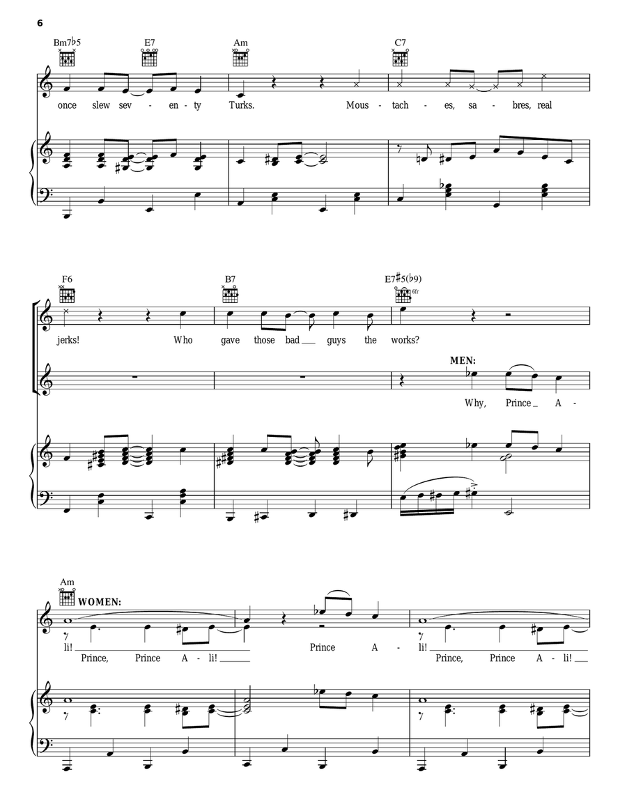 Prince Ali (from Aladdin: The Broadway Musical) Guitar scores gallery preview page 6