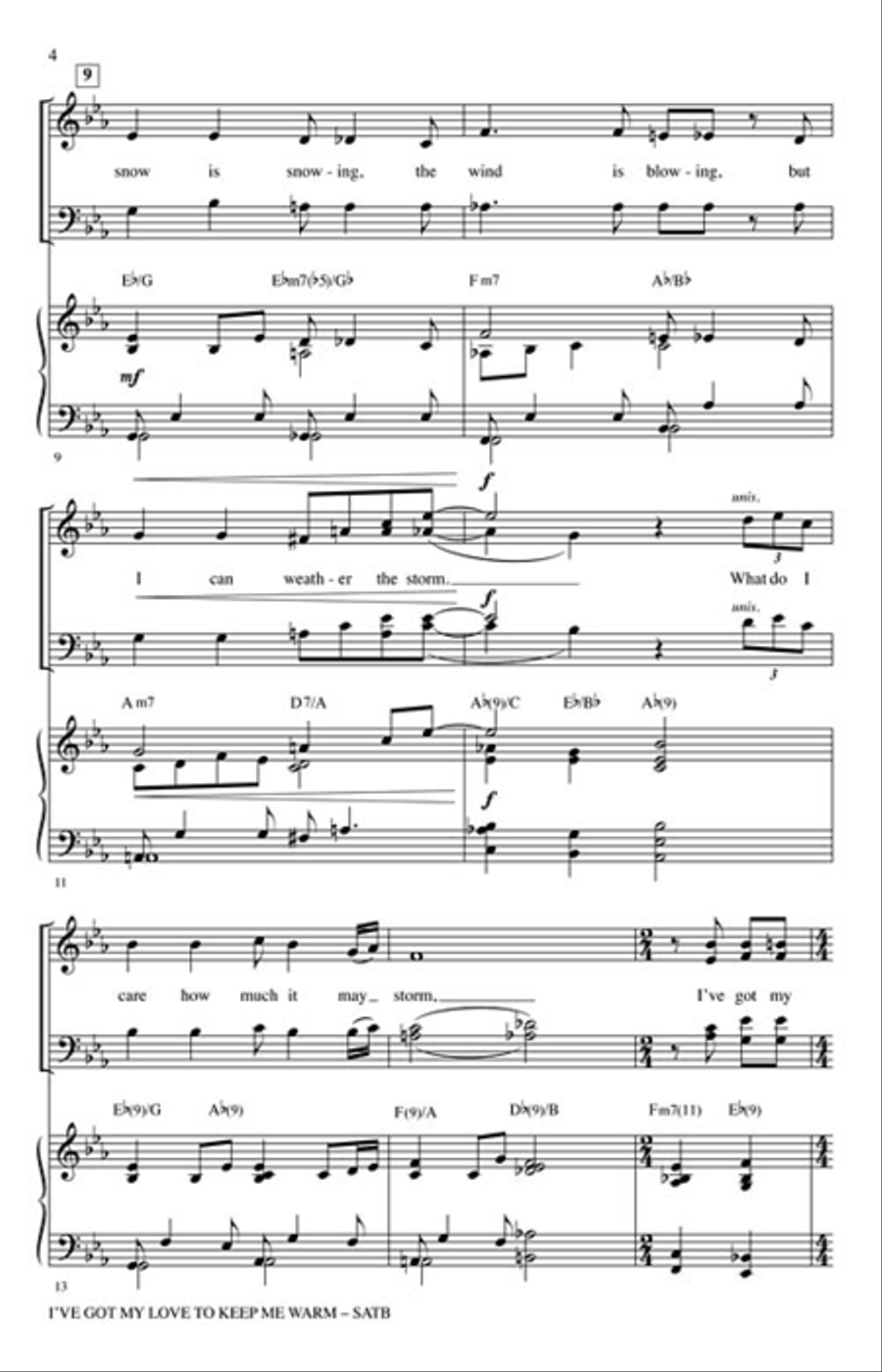 I've Got My Love to Keep Me Warm 4-Part scores gallery preview page 3