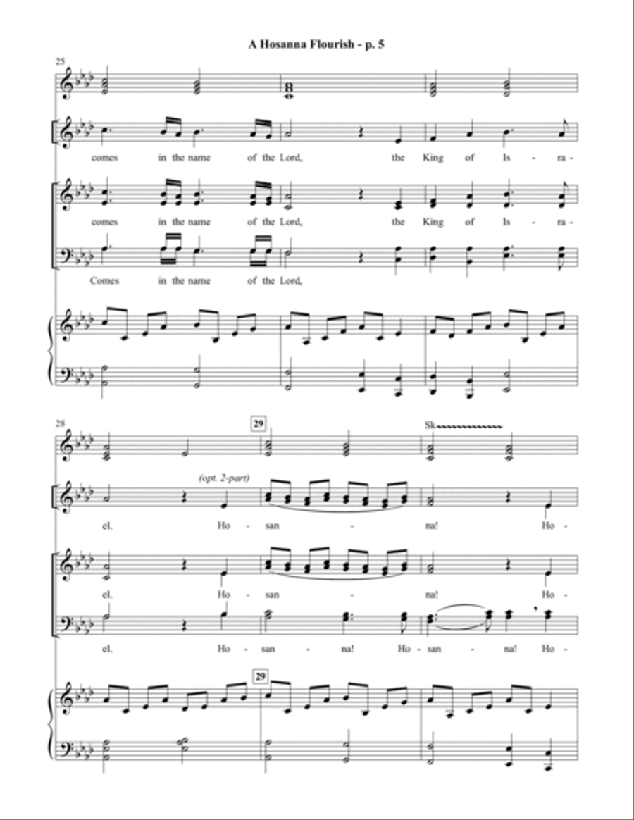 A Hosanna Flourish Handbells (Digital only) 4-Part scores gallery preview page 6