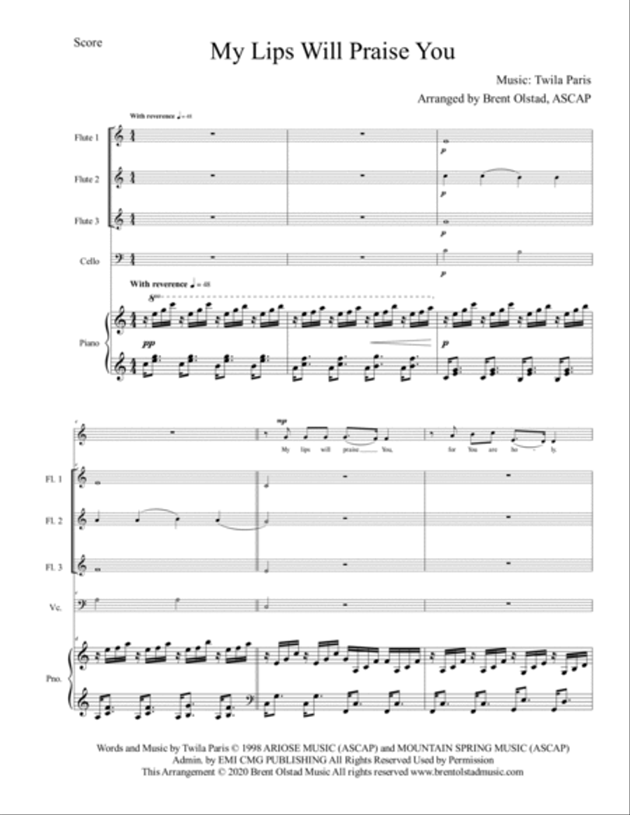My Lips Will Praise You Flute scores gallery preview page 2