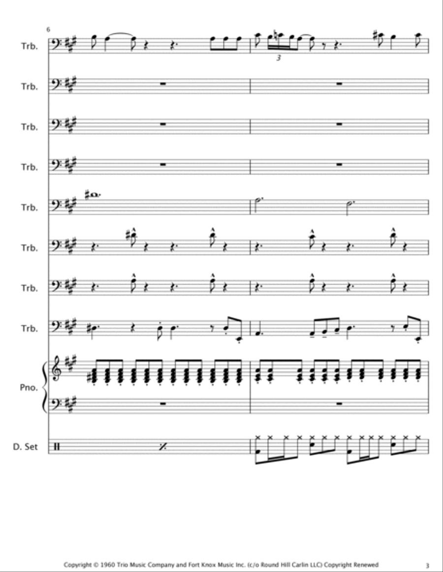 Please Come Home For Christmas - Score Only Large Ensemble scores gallery preview page 3