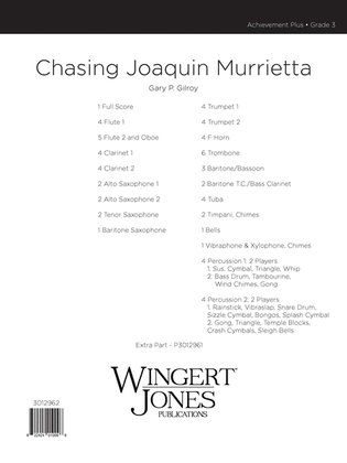 Chasin Joaquin Murrietta - Full Score