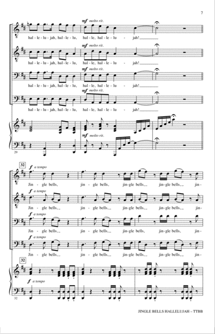 Hallelujah Chorus Hallelujah Chorus TTBB scores gallery preview page 5
