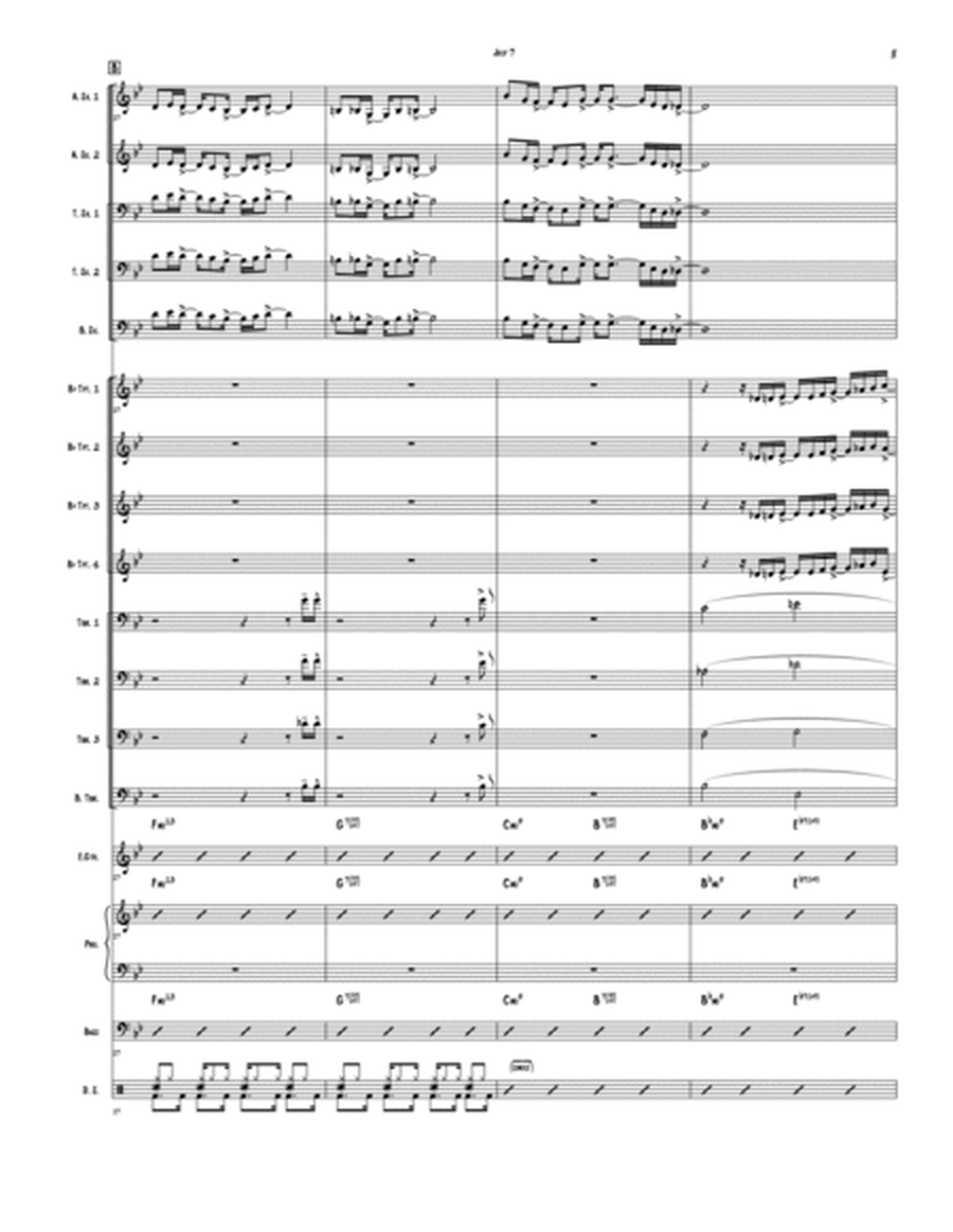 July 7 an original samba composition for Big Band Jazz Ensemble image number null