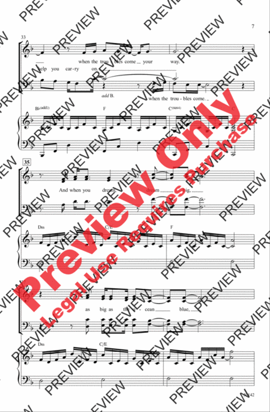 Dream Big Dream Big 4-Part scores gallery preview page 7