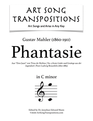 Book cover for MAHLER: Phantasie (transposed to C minor)