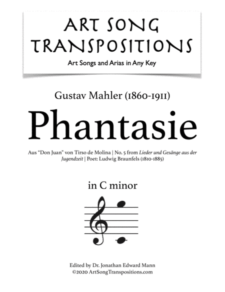 MAHLER: Phantasie (transposed to C minor)