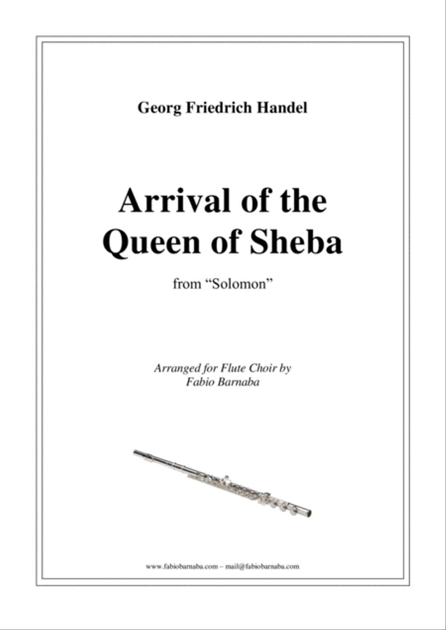Arrival of the Queen of Sheba - for Flute Choir Flute Choir scores gallery preview page 1