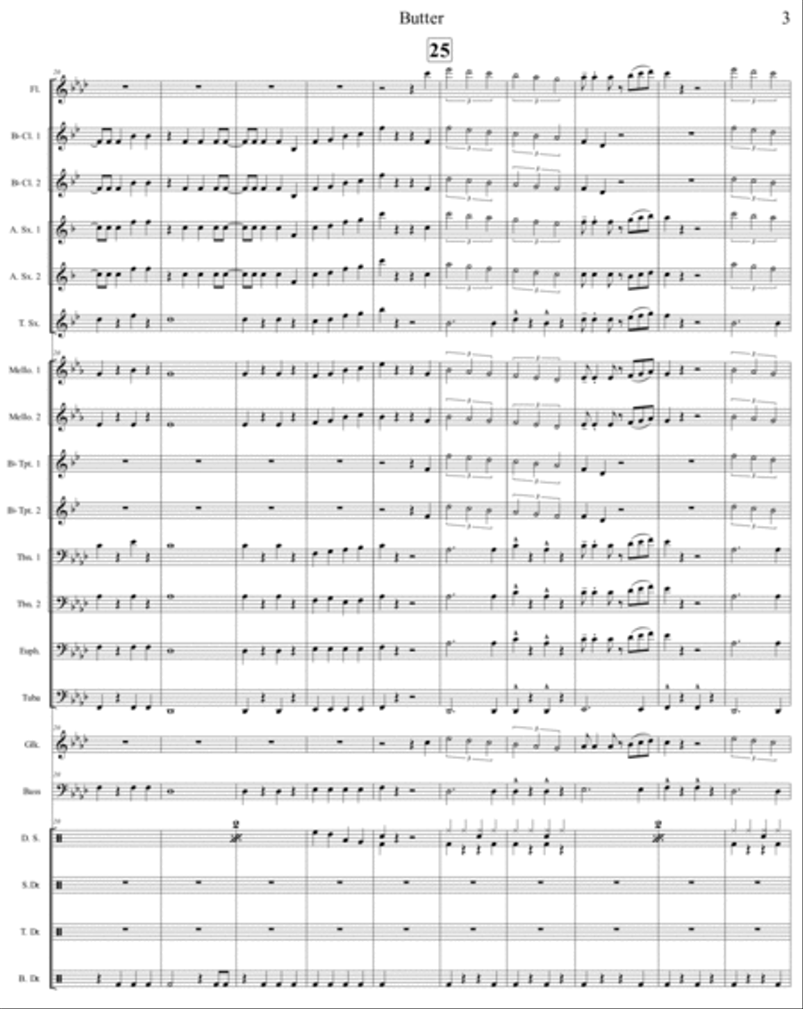 Butter Marching Band scores gallery preview page 3