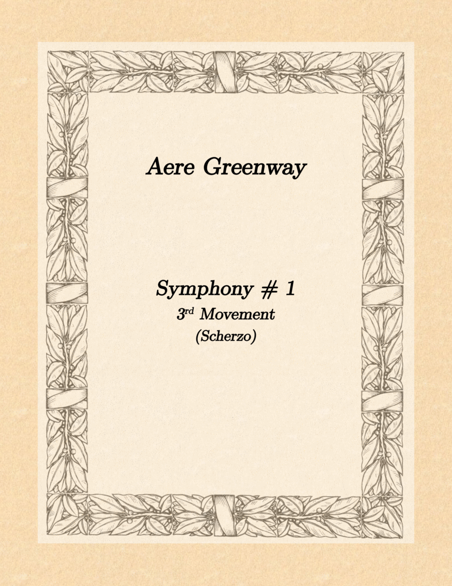 Symphony # 1, 3rd Movement Full Orchestra scores gallery preview page 1