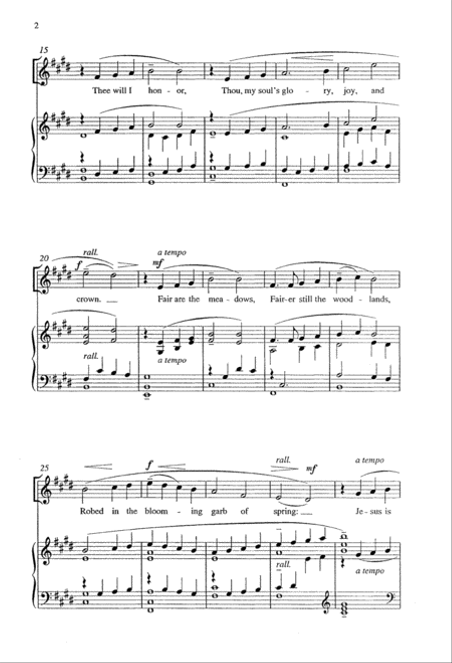 Fairest Lord Jesus Unison Choir scores gallery preview page 3