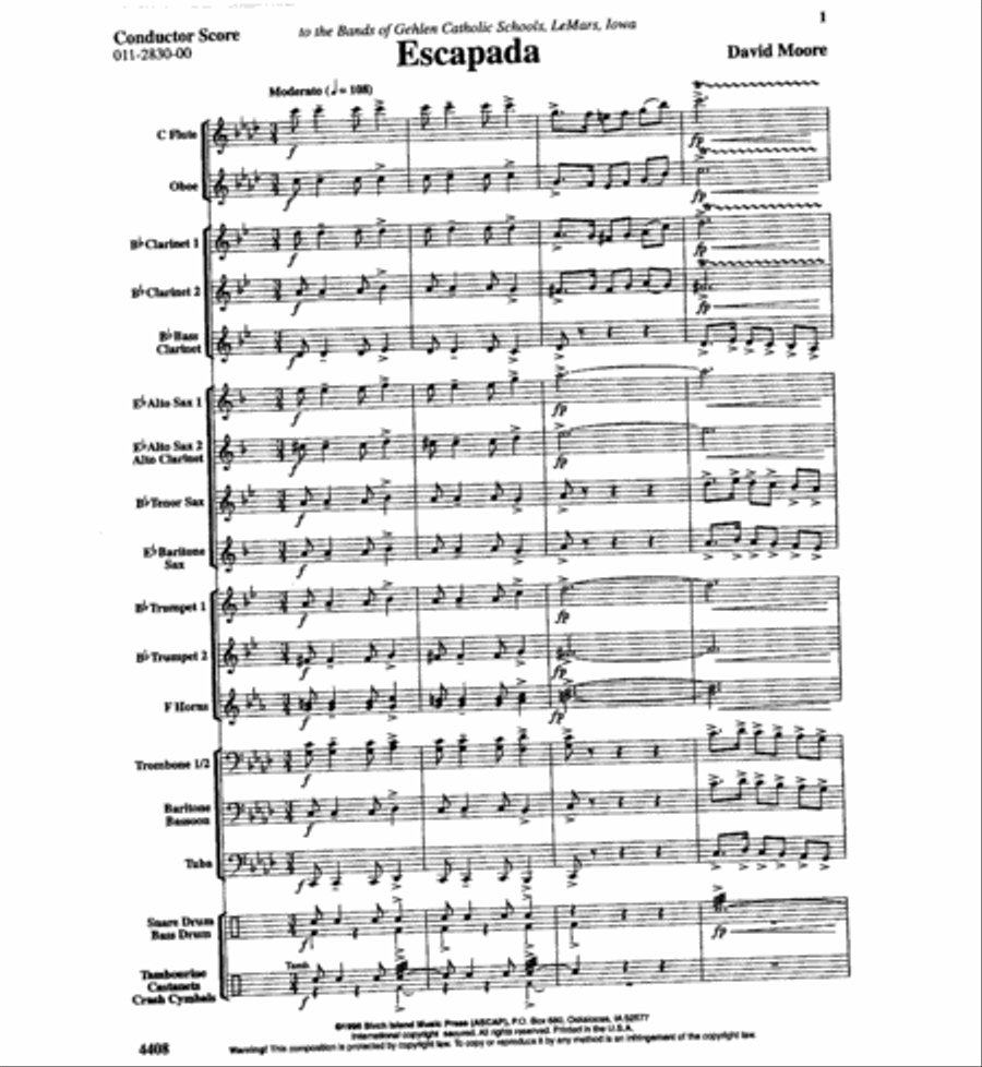 Escapada Escapada Concert Band scores gallery preview page 2