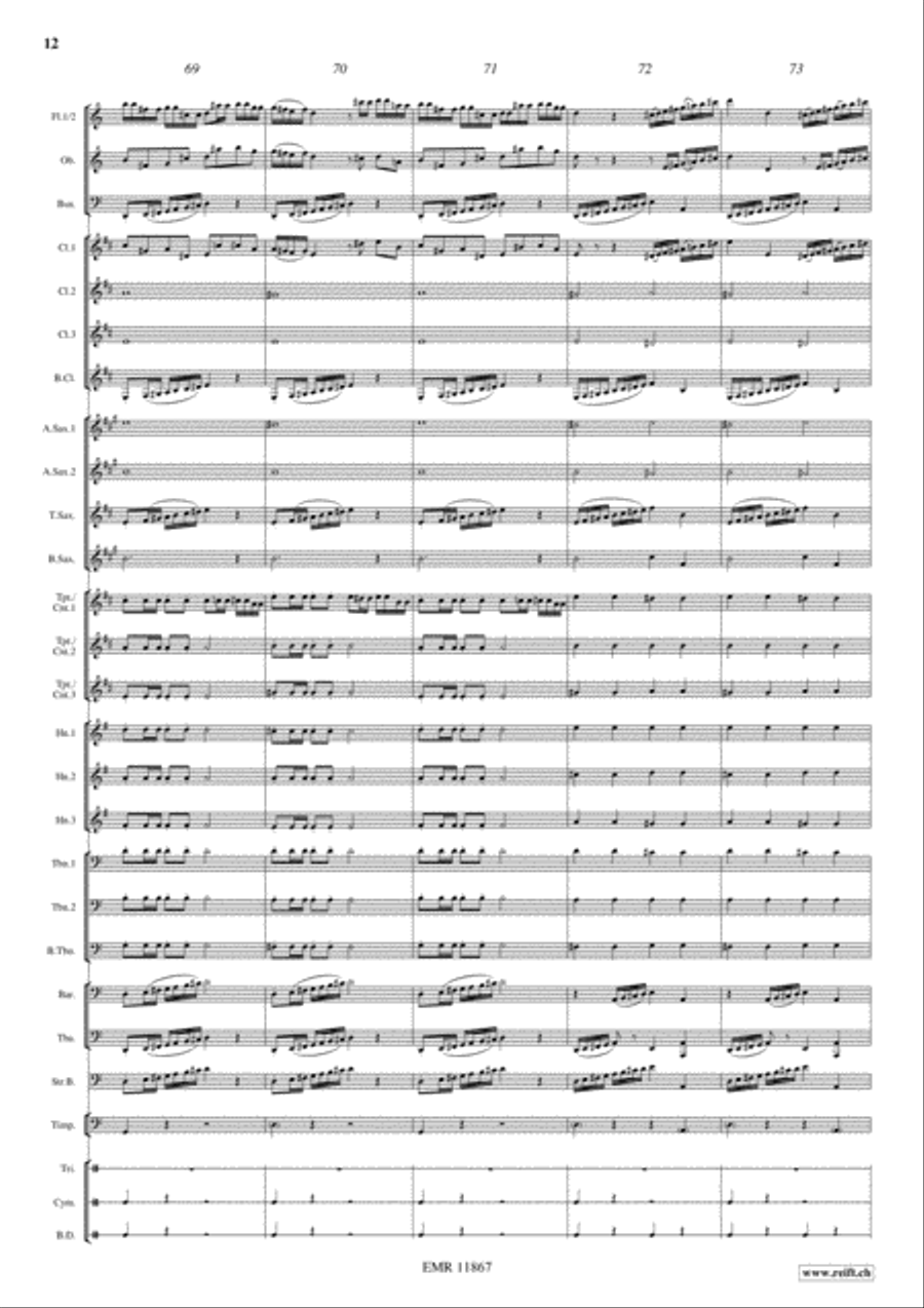 L'Italiana in Algeri Concert Band scores gallery preview page 13