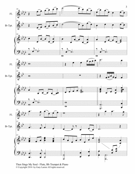 Trios for 3 GREAT HYMNS (Flute & Bb Trumpet with Piano and Parts) image number null