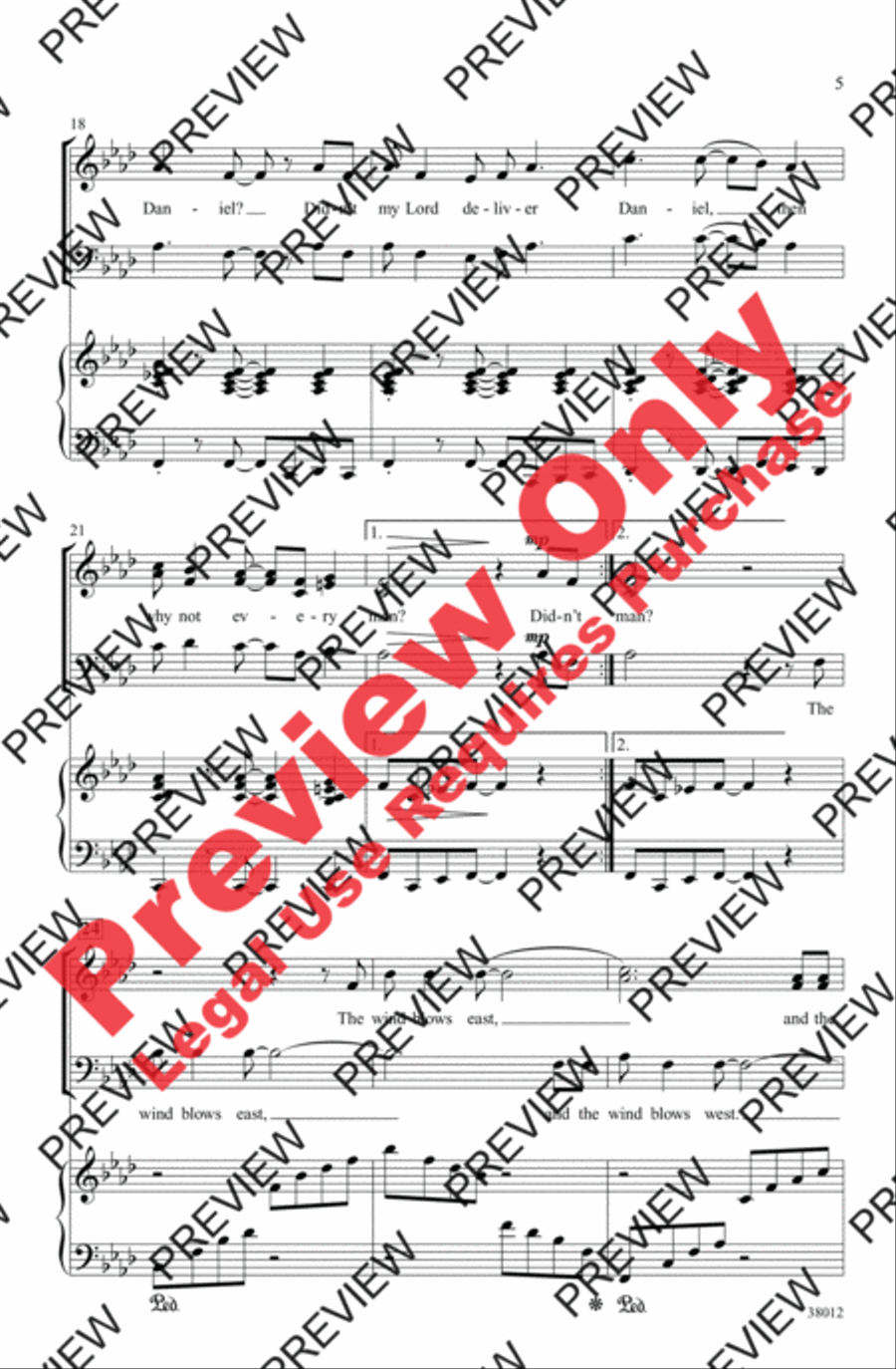 Moses and Daniel 3-Part scores gallery preview page 15